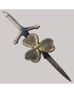 Antique Shamrock Kilt Pin
