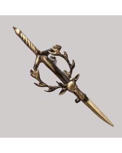 Antique Staghead Kilt Pin