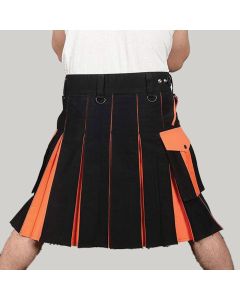 Black & Orange Hybrid Kilt