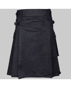 Black Denim Kilt