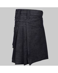 Black Denim Kilt