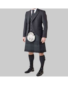 Black Tweed Argyll Kilt Outfit for Men