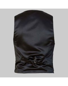 Black Wool Vest With Satin Lining or Men