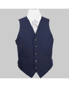 Braemar Blue Wool Tweed Argyle Jacket and Vest for Men