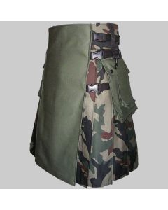 Camouflage Hybrid Utility Kilt for Men