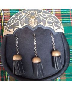 Enamel Stag Cantle Full Dress Sporran for Men