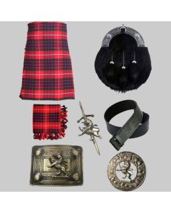 Fraser Tartan Kilt & With Antique Accessories Deal for Men