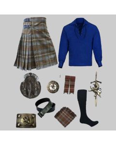 Fraser Weathered Tartan & Scottish Blue Ghillie Shirt Accessories Deal