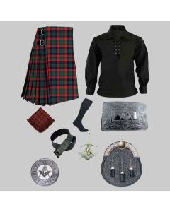 Glasgow Tartan Kilt Outfit Package Deal for Men