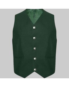 Green Wool Tweed Argyle Kilt Jacket and Vest for Men