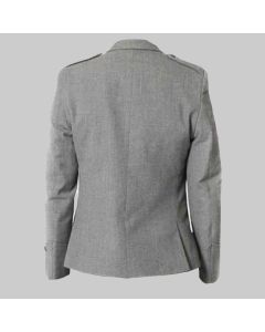 Grey Wool Tweed Argyle Jacket and Vest for Men