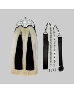 Horse Hair Sporran With Two Black Tassels