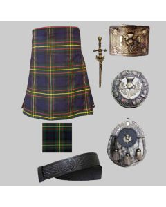 Maclaren Tartan Kilt With Antique Scottish Accessories for Men