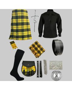 Macleod of Lewis Tartan Kilt & Black Shirt With Accessories Deal