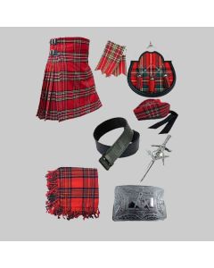 Royal Stewart Tartan Kilt With All Scottish Wedding Accessories Deal
