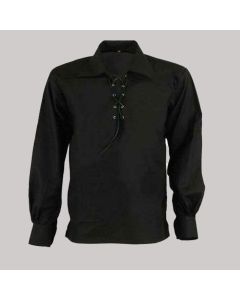 Scottish Black Jacobite Ghillie Shirt