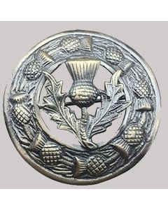 Thistle Badge Fly Plaid Brooch