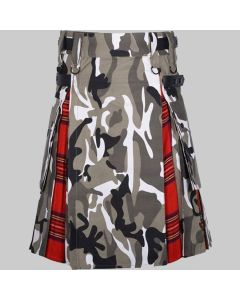 Urban Camouflage Hybrid Utility Kilt Royal Stewart Tartan for Men