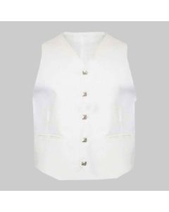 White Argyll Jacket and Vest Made to Measure for Men