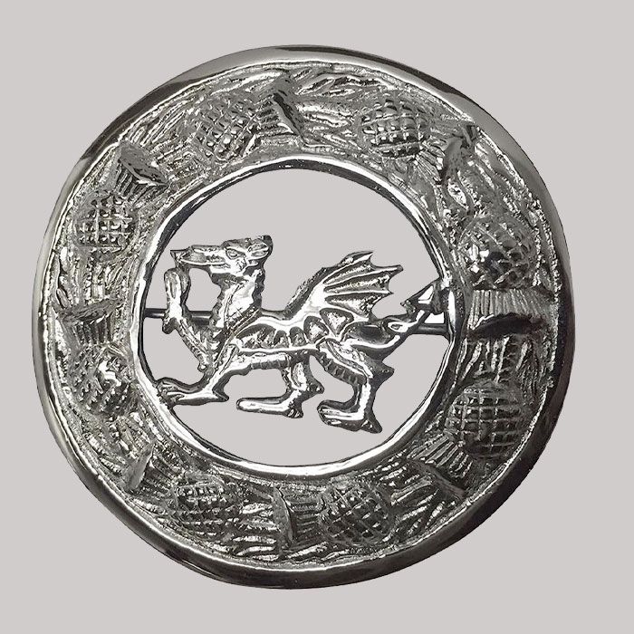 Antique Dragon Kilt Brooch