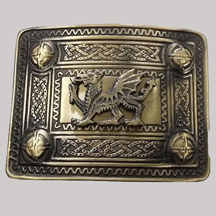 Antique Dragon Kilt Buckle
