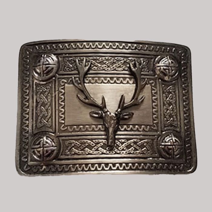 Antique Staghead Kilt Buckle
