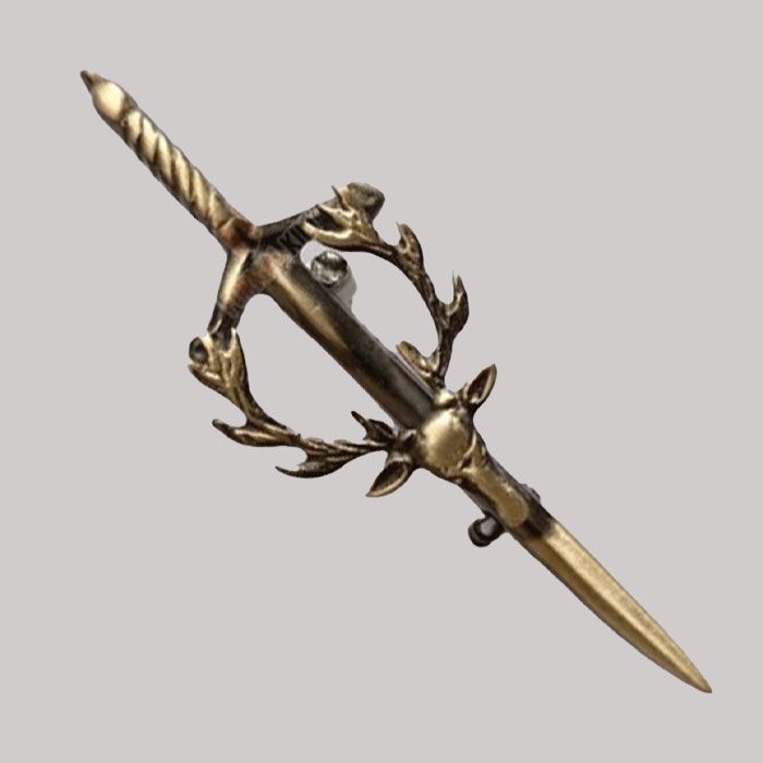 Antique Staghead Kilt Pin