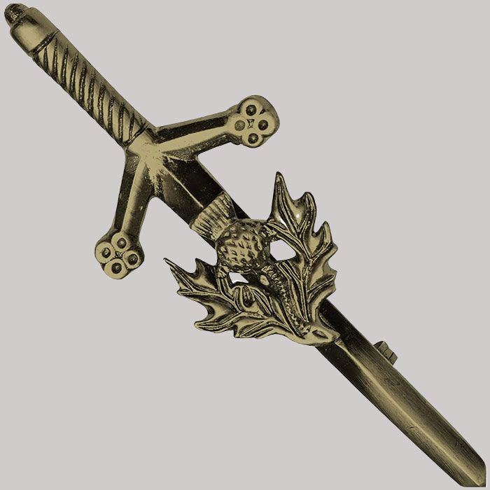 Antique Thistle Kilt Pin