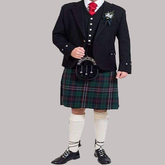 Black Argyll Jacket & Kilt Outfit