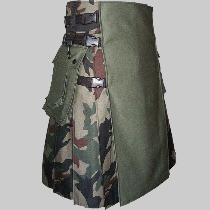 Camouflage Hybrid Utility Kilt for Men