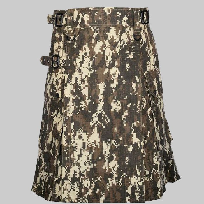 Digital Camouflage Gothic Utility Kilt