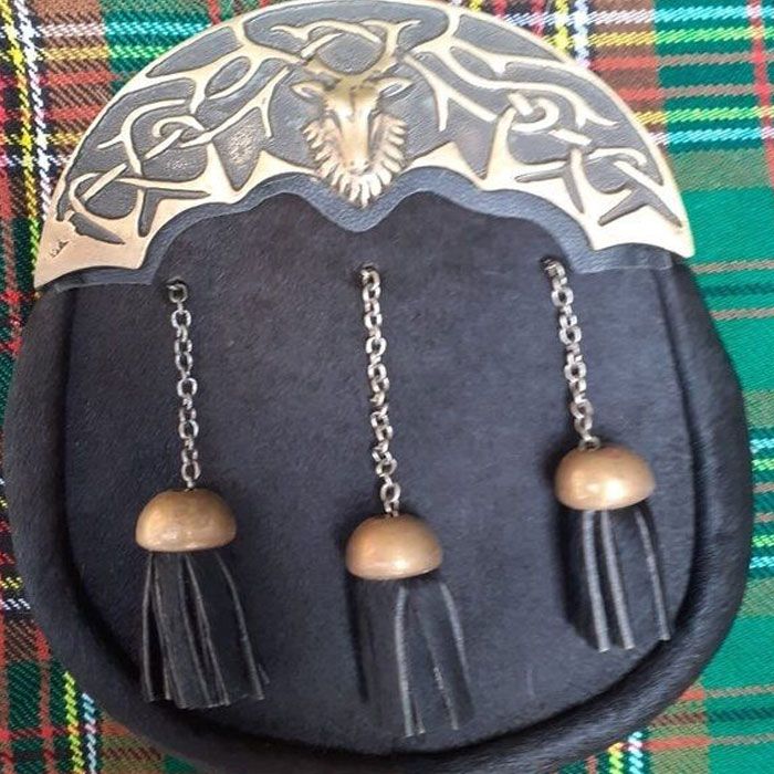 Enamel Stag Cantle Full Dress Sporran for Men