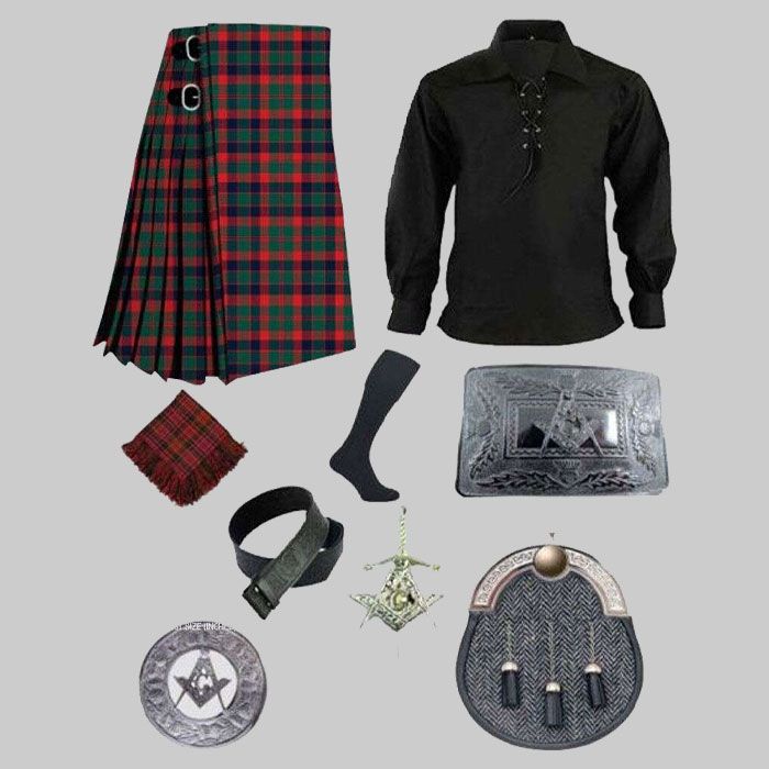 Glasgow Tartan Kilt Outfit Package Deal for Men