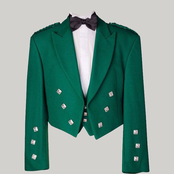 Green Prince Charlie Jacket & Waistcoat Set