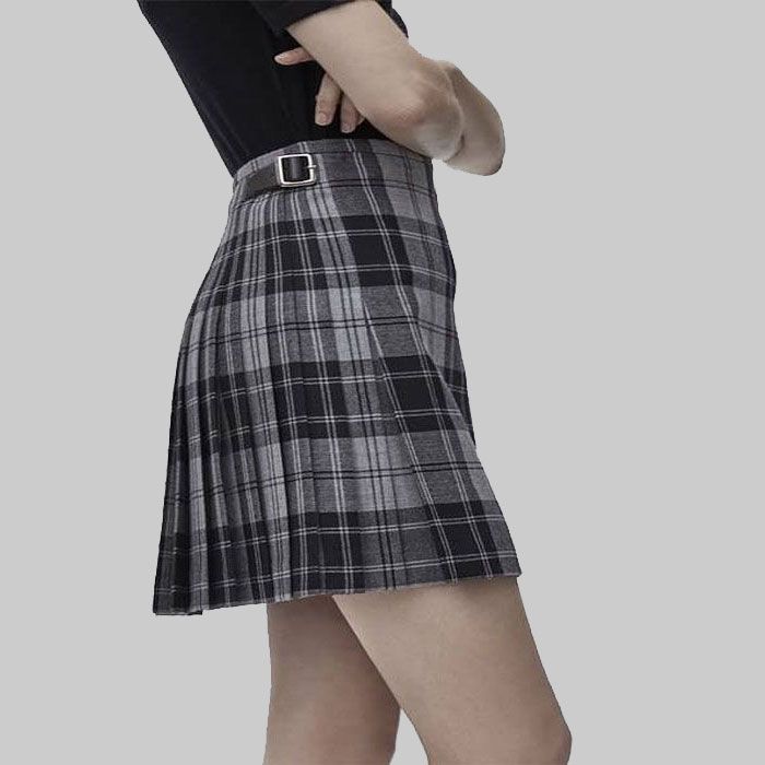 Grey Hamilton Tartan Kilt for Women