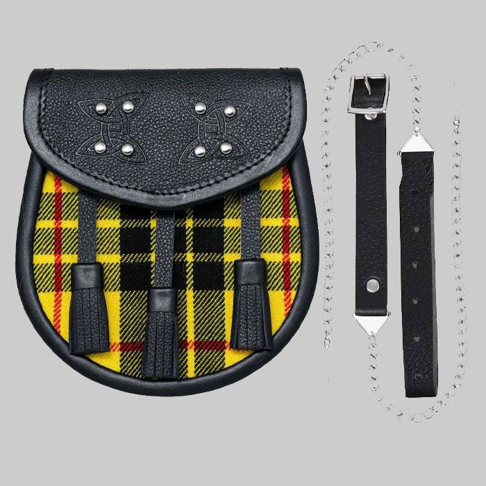 Macleod of Lewis Tartan Leather Sporran