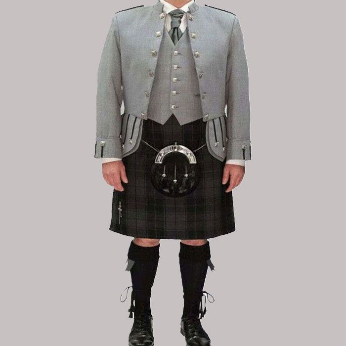 New Grey Watch Tartan Kilt Outfits for Men