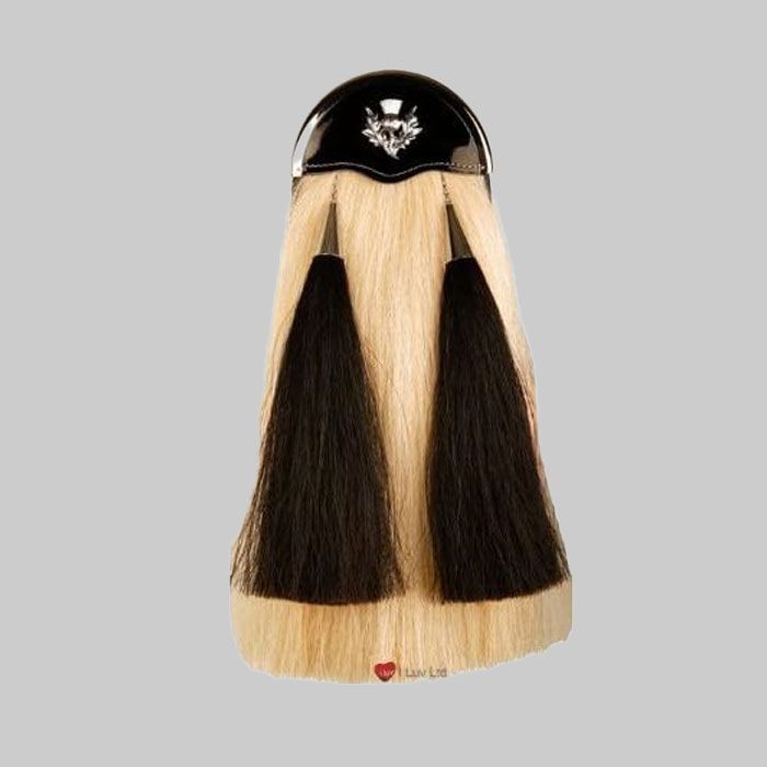Piper Patent Leather Cantle Sporran With Thistel Badge
