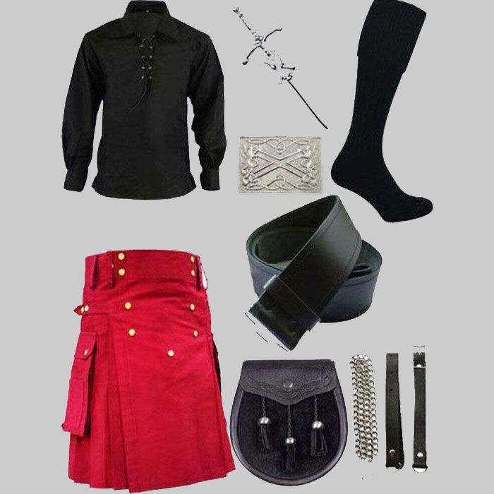 Red Utility Kil With Accessories Deal for Men