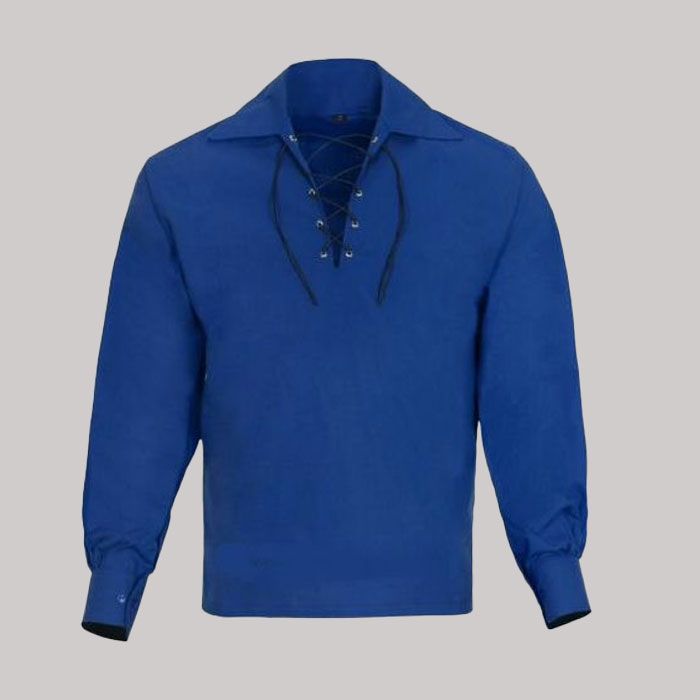 Scottish Blue Ghillie Shirt for Men