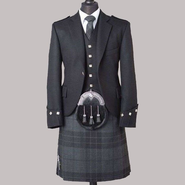 Stylish Scottish Argyll Jacket Kilt Outfit