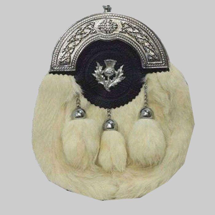 Yellow Rabbit Fur Sporran
